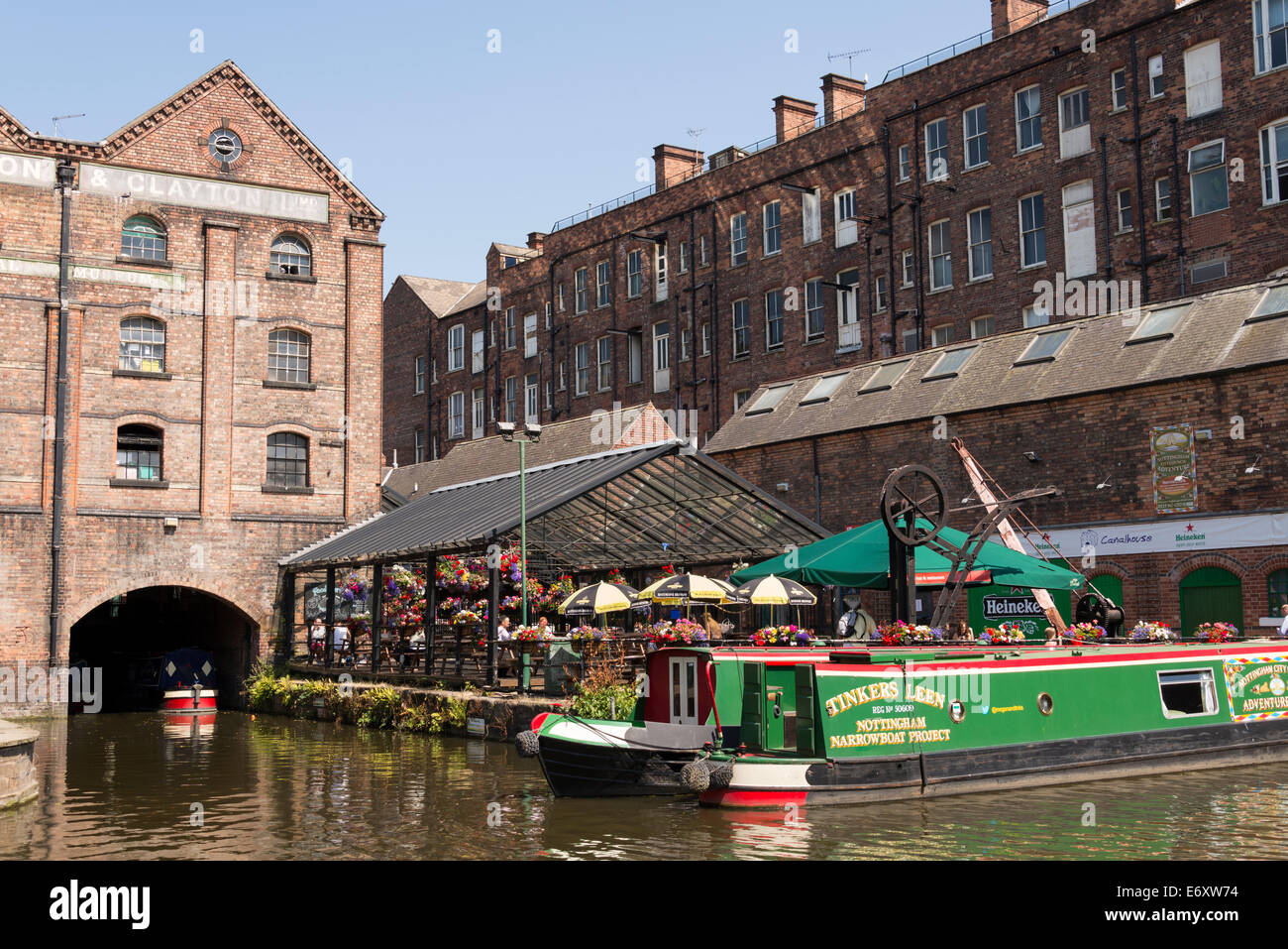 La canal waterfront, Nottingham, Nottinghamshire, Inghilterra, Regno Unito. Foto Stock