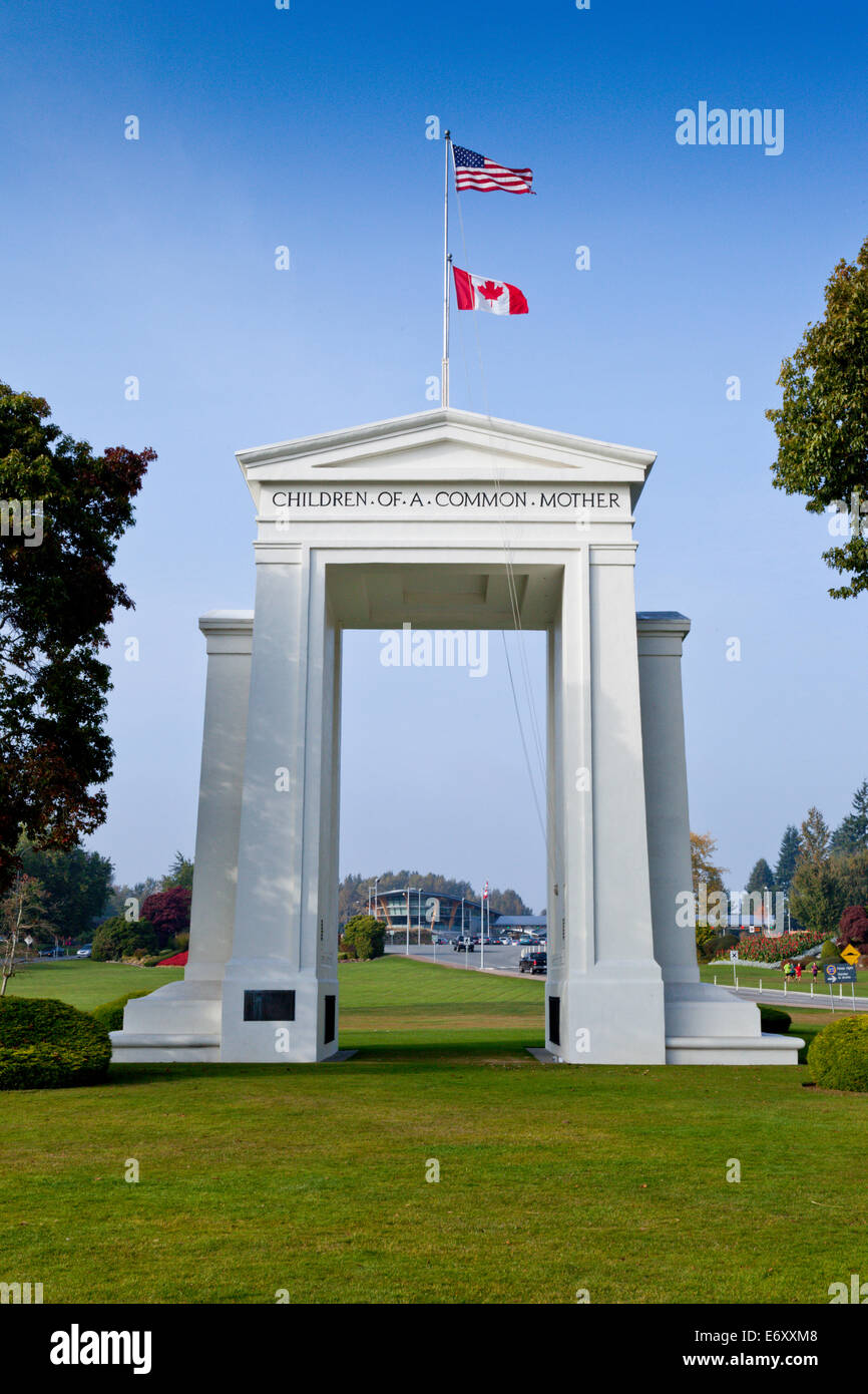 L'Arco della Pace in USA/confine canadese nel Nord Ovest. Foto Stock