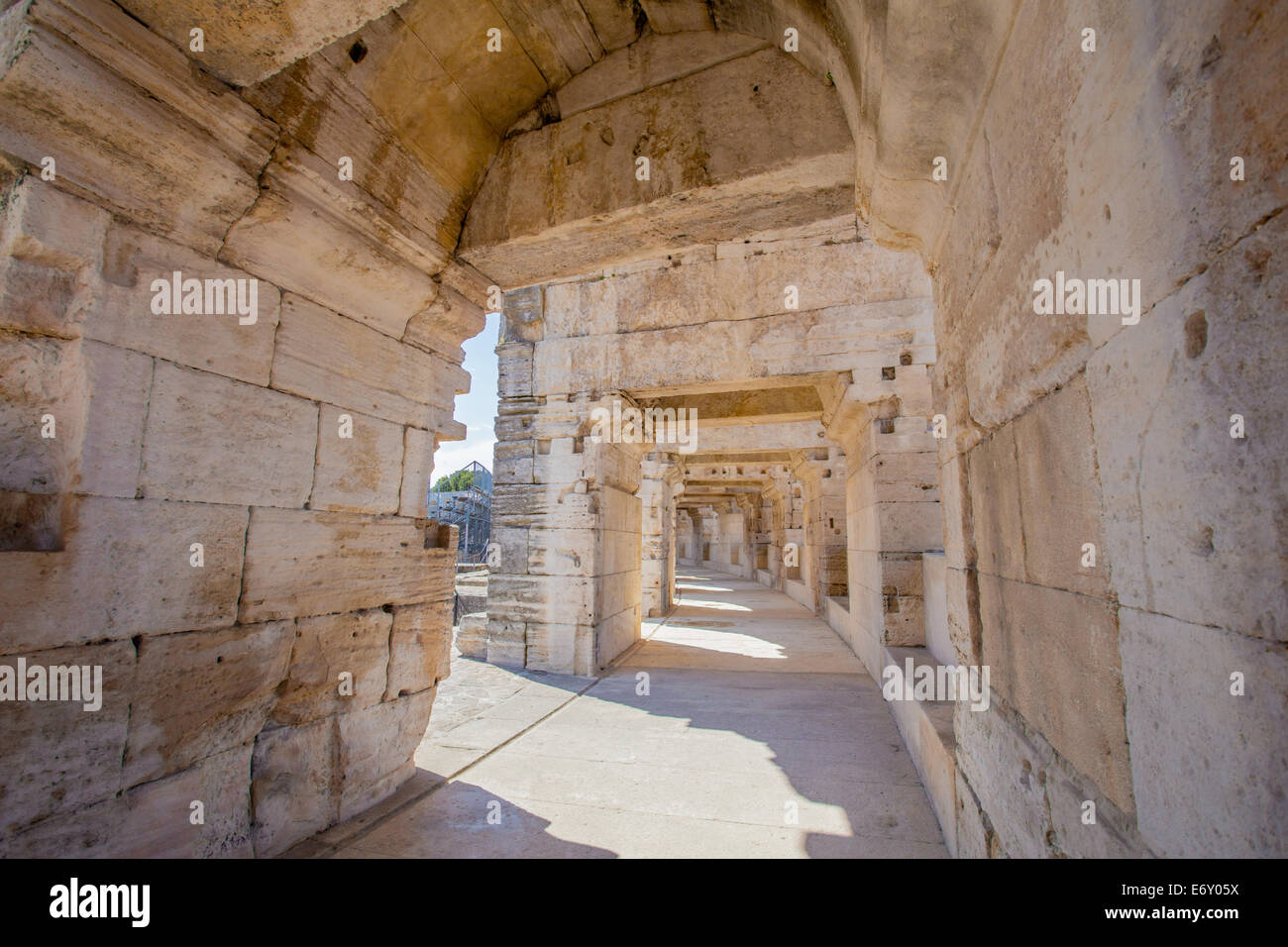 Anfiteatro romano, Arles, Provenza, Francia Foto Stock