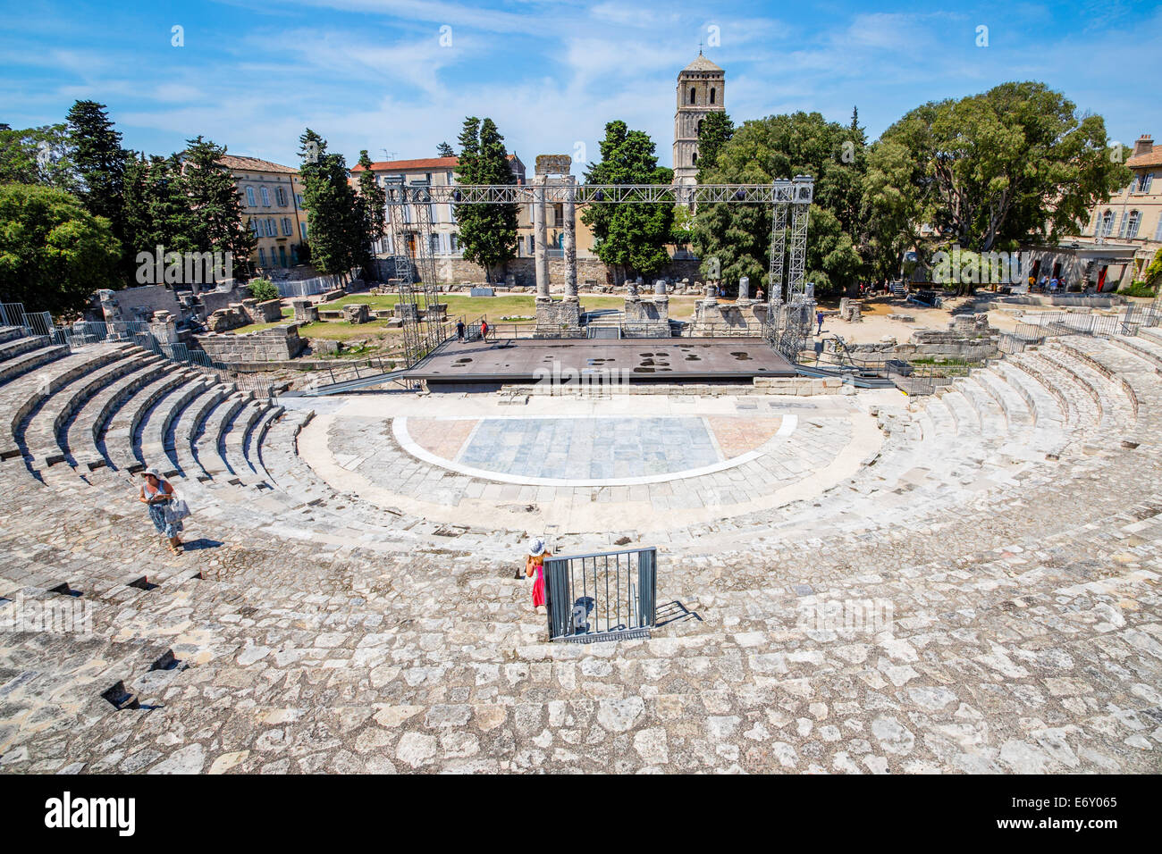 Teatro romano, Arles, Provenza, Francia Foto Stock
