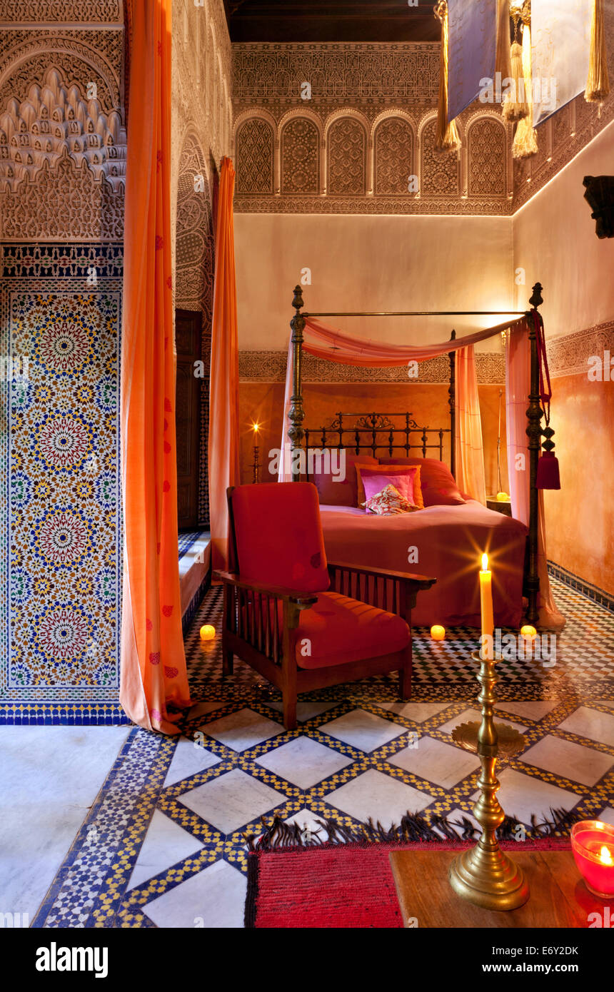 Cameleon Suite, Riad Enija Marrakech, Marocco Foto Stock