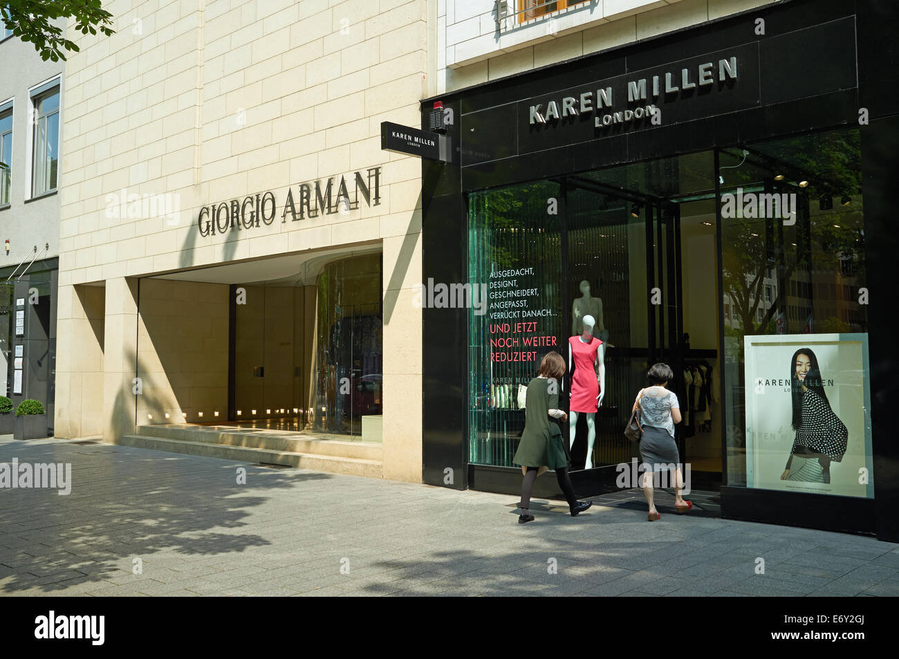 Karen Millen negozio di abbigliamento, Konigsallee, Dusseldorf, Germania. Foto Stock