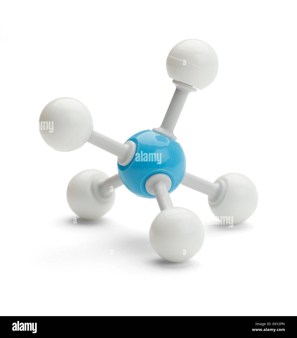 Piccola struttura atomo isolato su sfondo bianco. Foto Stock