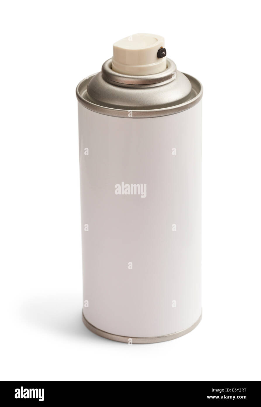 Generico bianco Spray bianco può essere isolato su sfondo bianco. Foto Stock