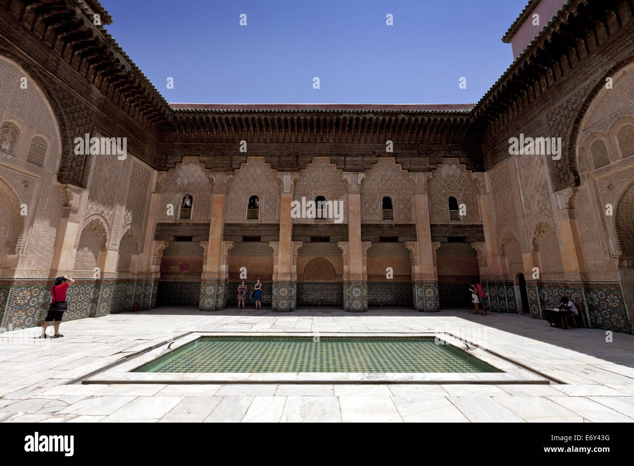 Ben Youssef Madrasa nella Medina di Marrakech, Marocco Foto Stock