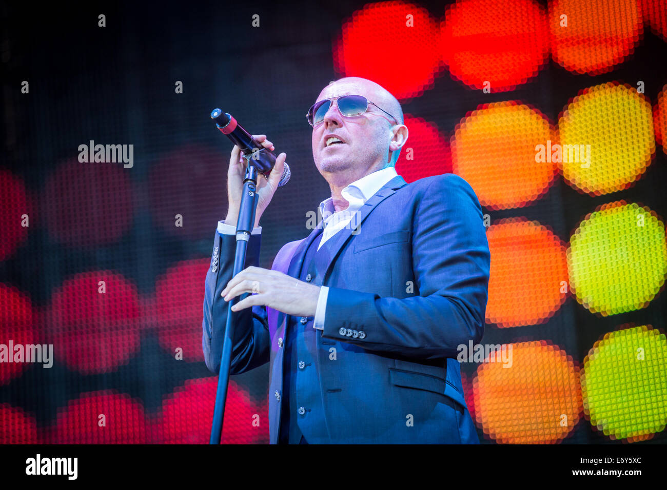 Il cielo 17 eseguire live a riavvolgere il nord - il 80's Festival - Capesthorne Hall, Cheshire - Agosto 29-31 2014 Foto Stock