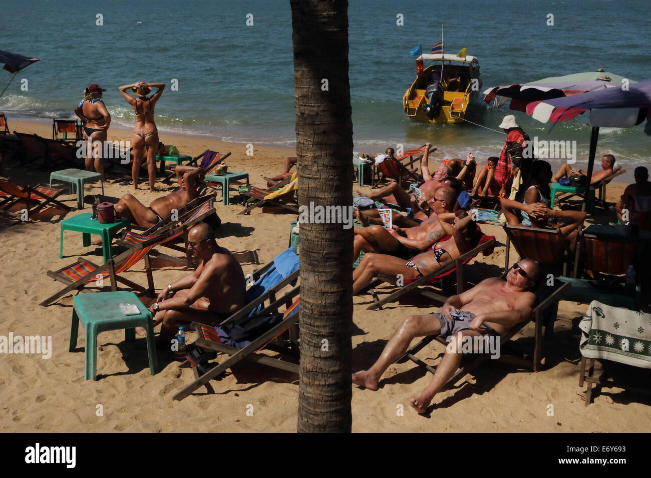 Spiaggia di Pattaya Thailandia del Sud Est asiatico foto : Pixstory / Alamy Foto Stock