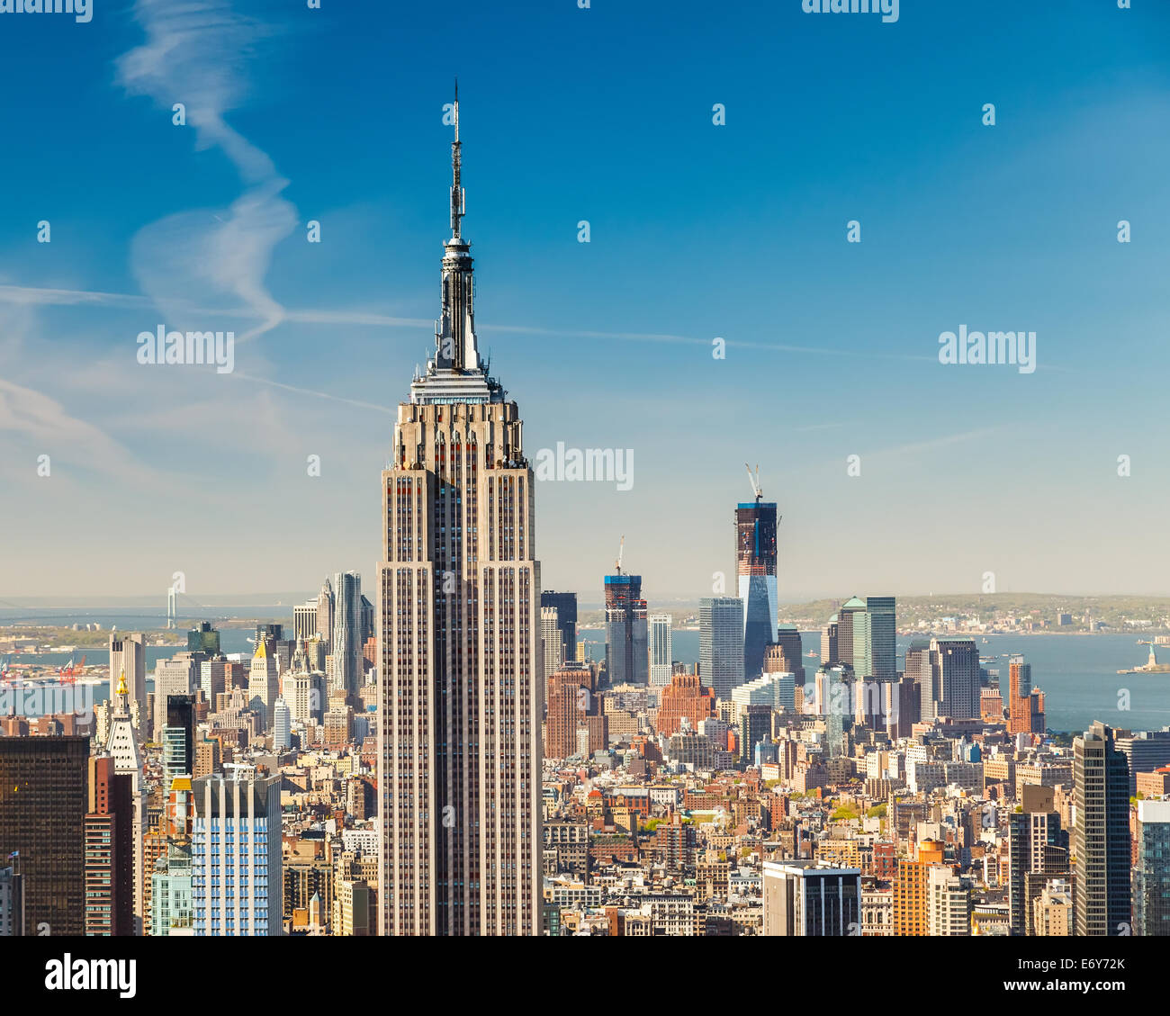 Manhattan vista aerea Foto Stock