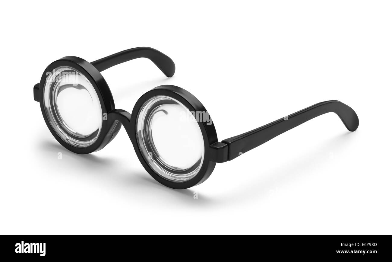 Rotondo nero occhiali bottiglia isolato su sfondo bianco con percorso di  clipping Foto stock - Alamy