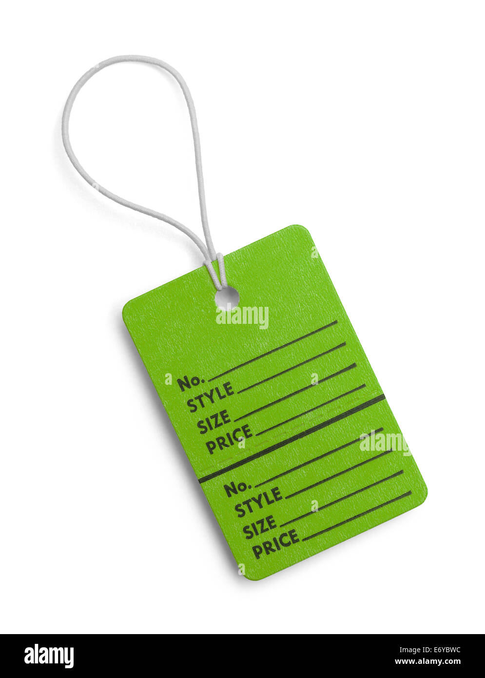Verde Tag Retail con copia spazio isolato su sfondo bianco. Foto Stock Verde Tag Retail con copia spazio isolato su sfondo bianco. Foto Stock