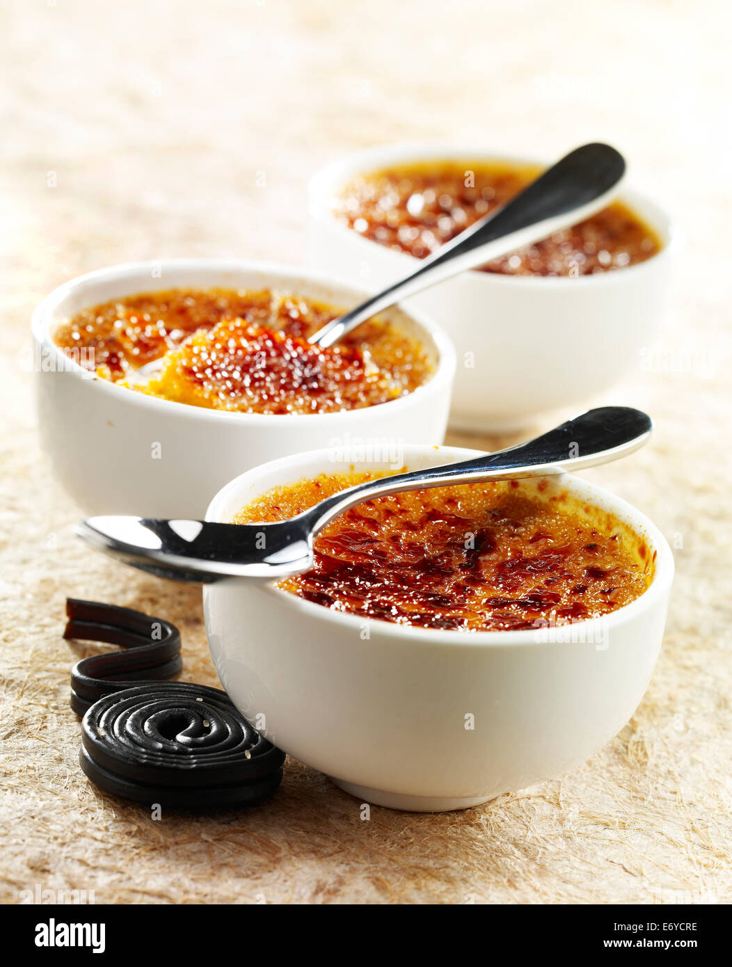 Liquirizia crème brûlée Foto Stock
