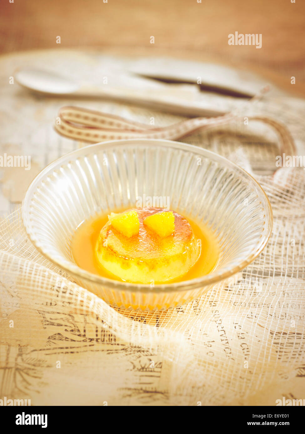 Orange Blossom crème brûlée Foto Stock