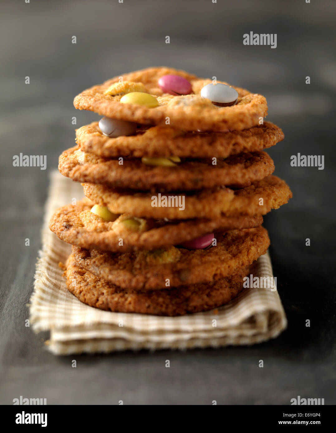 Il cioccolato bianco i cookie Foto Stock