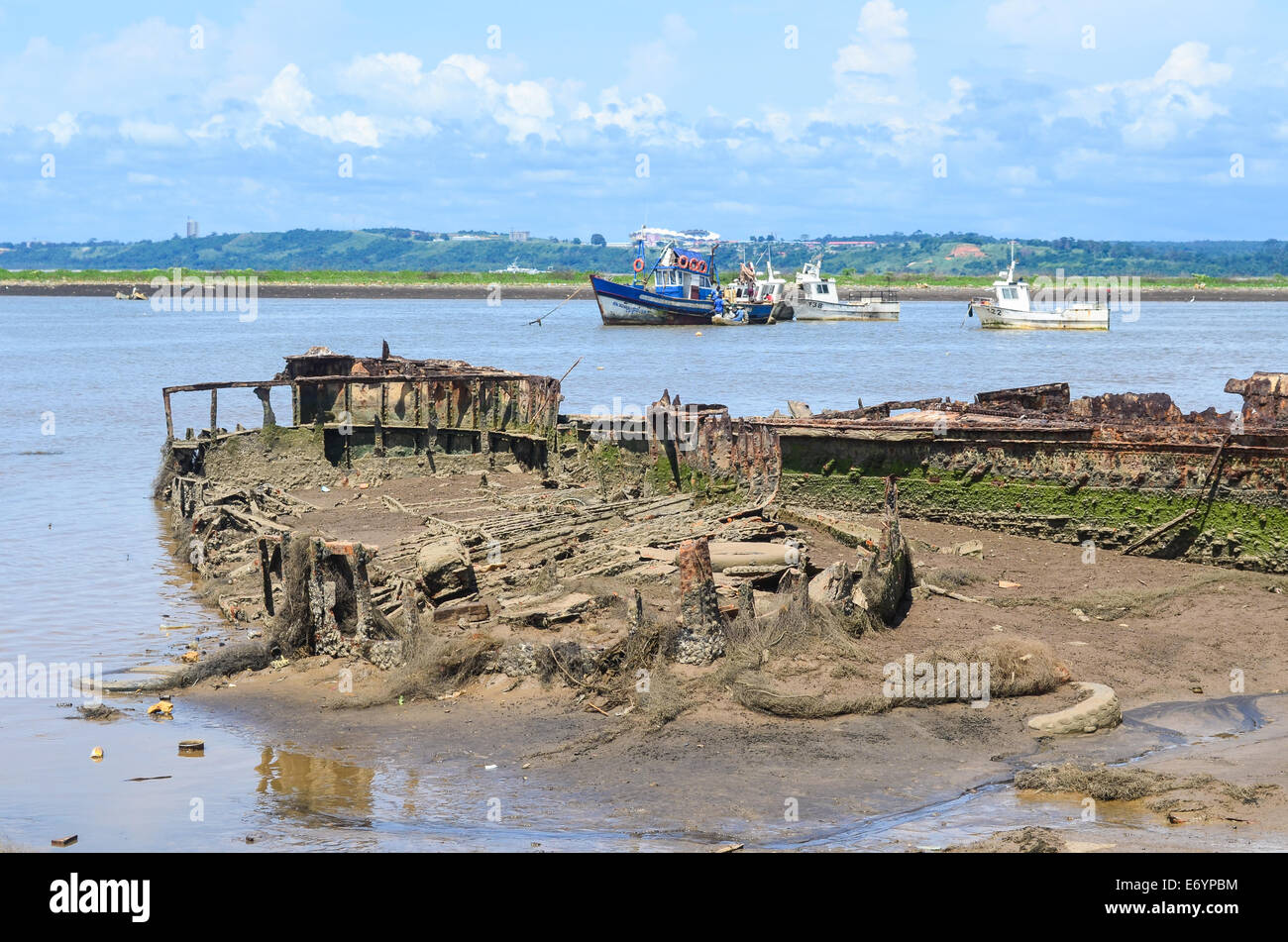 Porto di Cabinda, Angola, nel 2014 Foto Stock