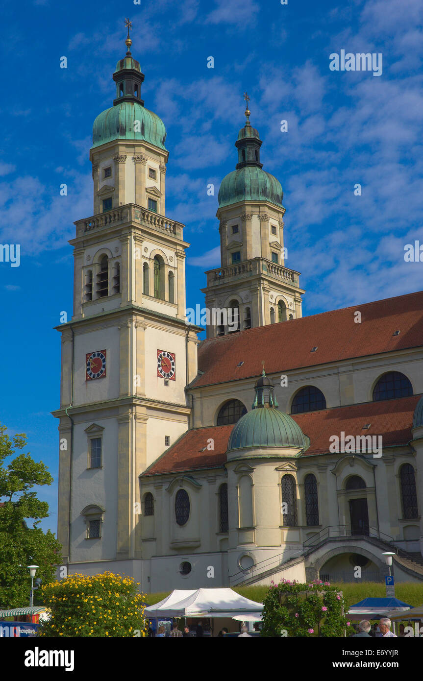 Kempten, Saint Lorenz Basilica, abbazia benedettina, Allgau, Allgaeu, Baviera, Germania Foto Stock