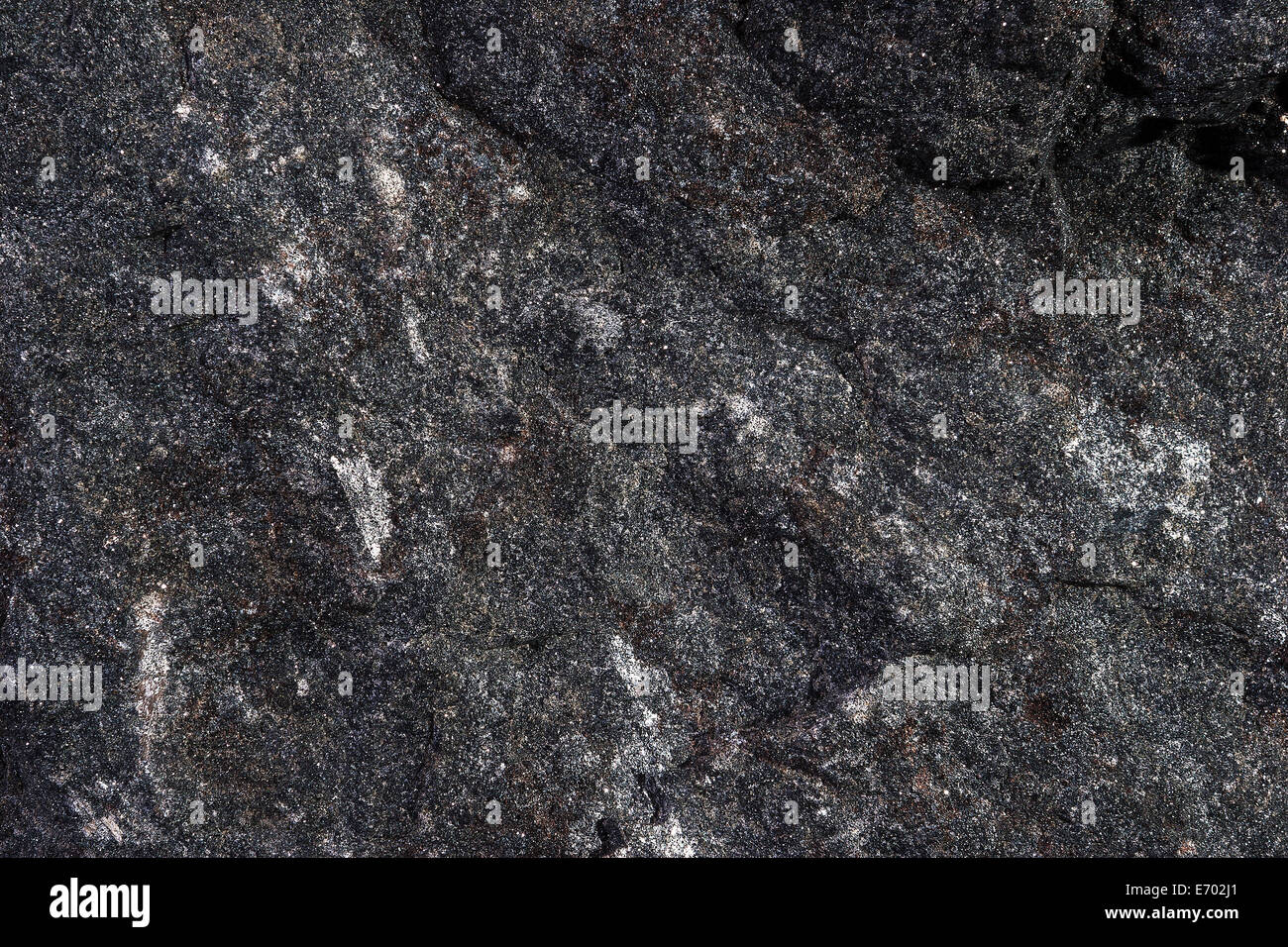 Chiusura del minerale Chromatite mostra UG2 o superiore Strato di gruppo 2 dalla quale il platino è estratta, Sud Africa Foto Stock