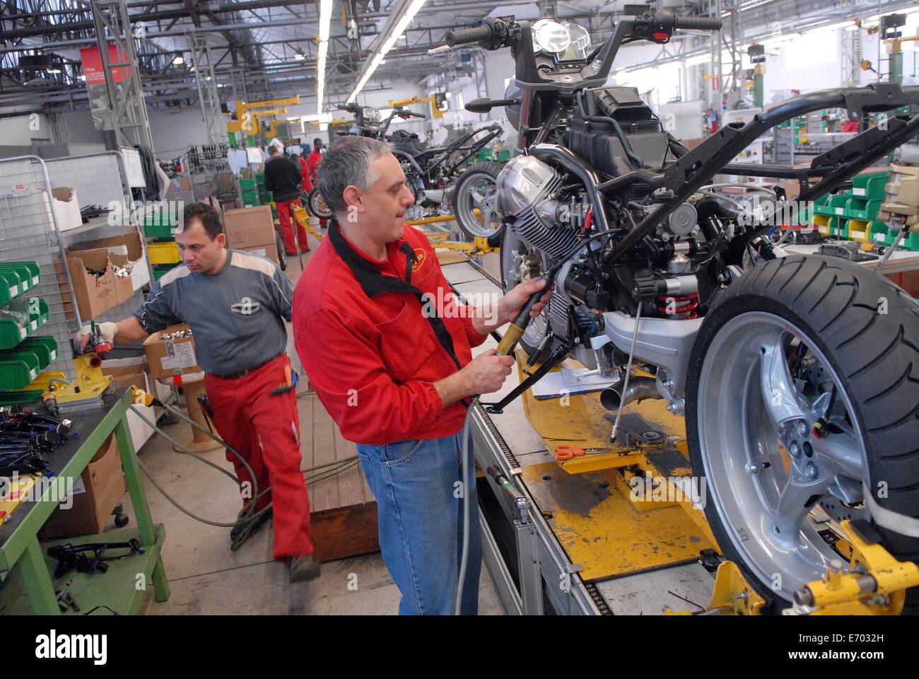 Motoguzzi moto factory a Mandello Lario (Italia) Foto Stock