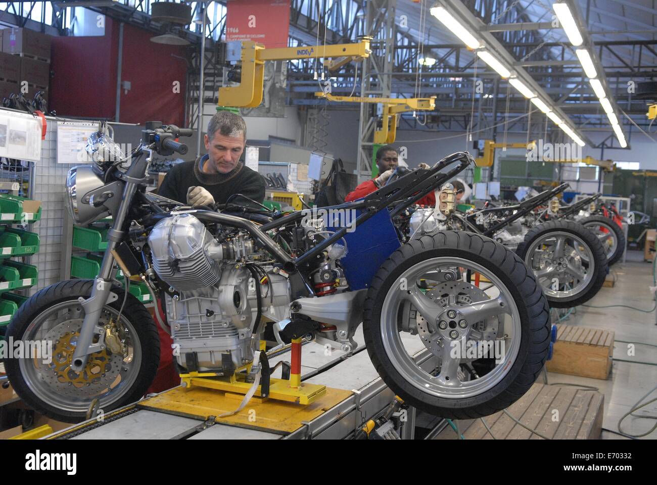 Motoguzzi moto factory a Mandello Lario (Italia) Foto Stock