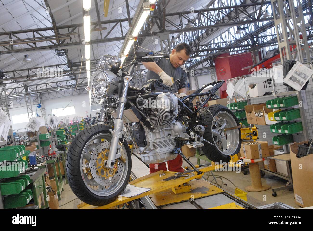 Motoguzzi moto factory a Mandello Lario (Italia) Foto Stock