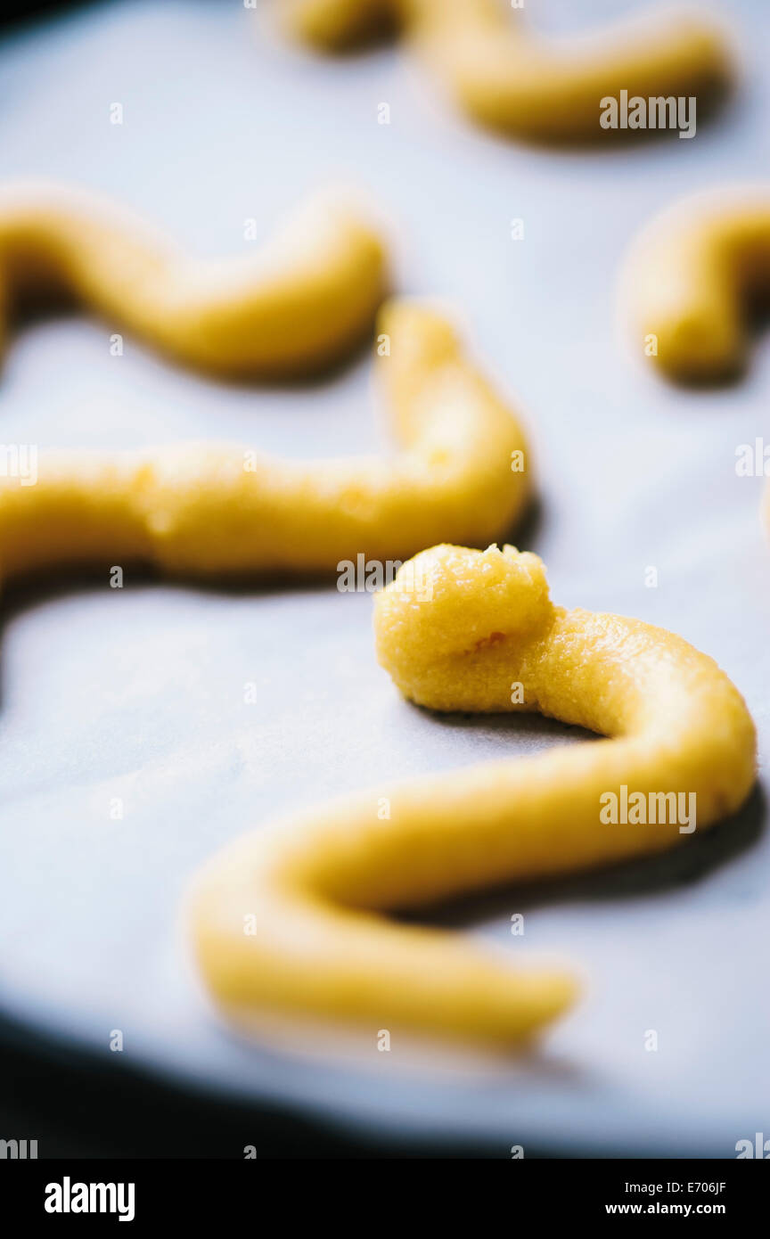 Finger food sulla carta da forno Foto Stock