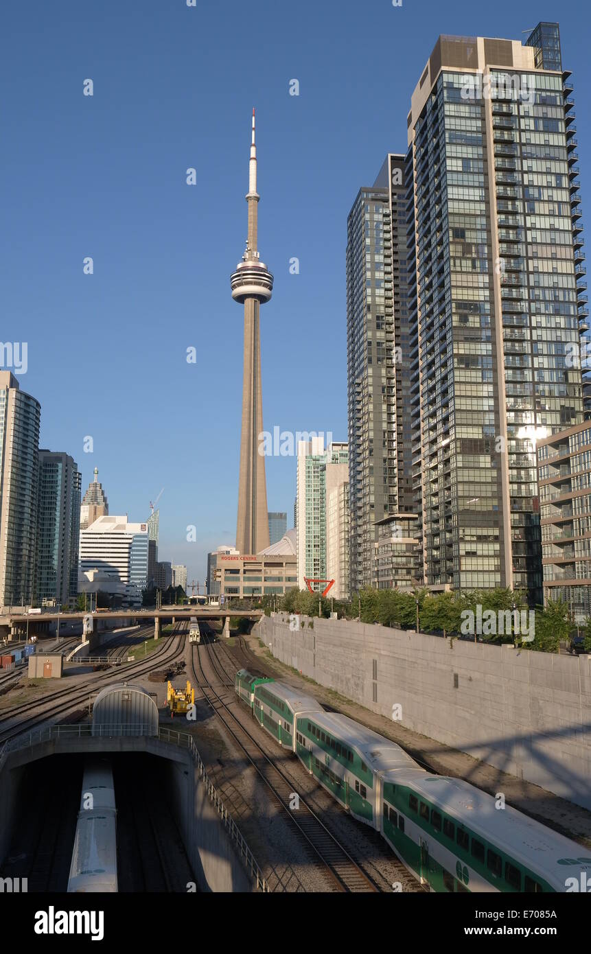 La CN Tower a Toronto in Canada Foto Stock