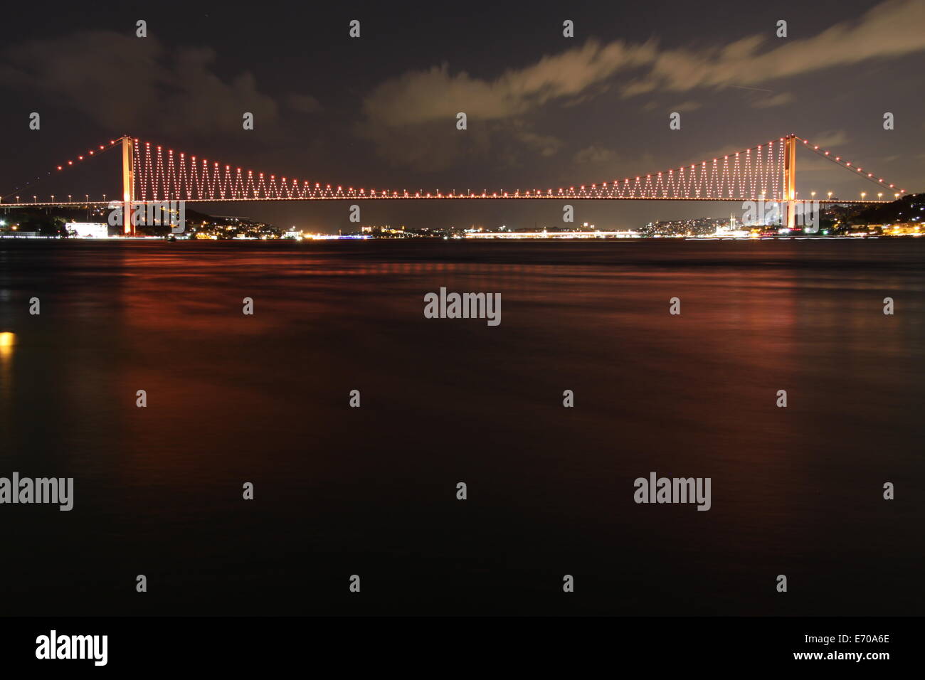 Ponte sul Bosforo da Istanbul, Turchia Foto Stock