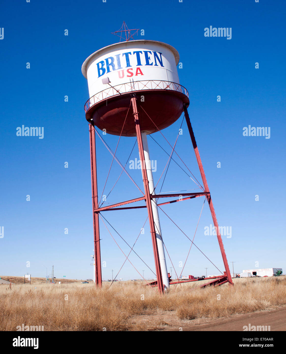 Britten acqua pendente Torre Sposo in Texas Foto Stock