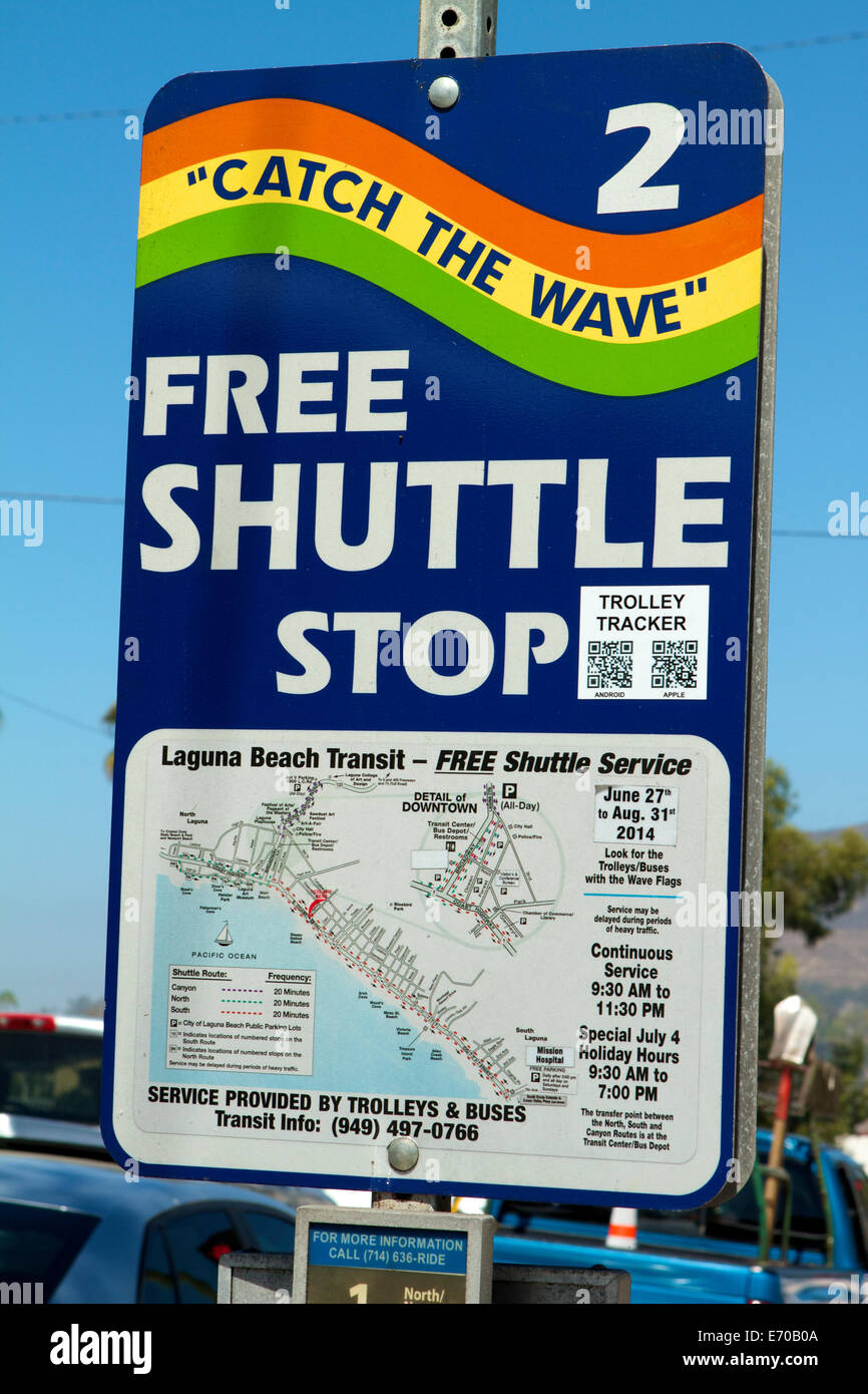 Laguna Beach Free Estate bus Servizio navetta Foto Stock