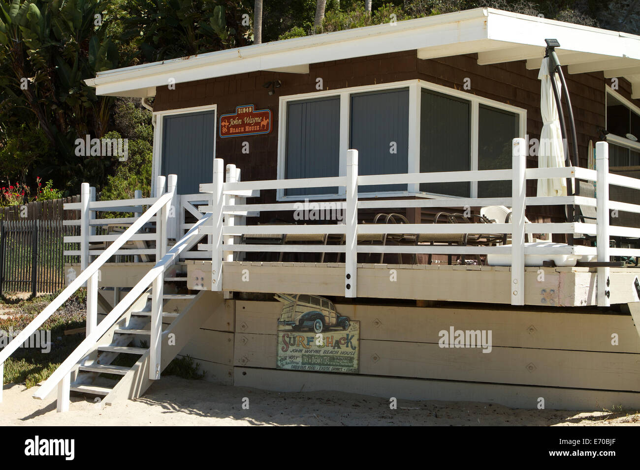 La casa sulla spiaggia una volta di proprietà dell'attore John Wayne dal1950's -1973 a mille passi spiaggia di Laguna Beach California Foto Stock