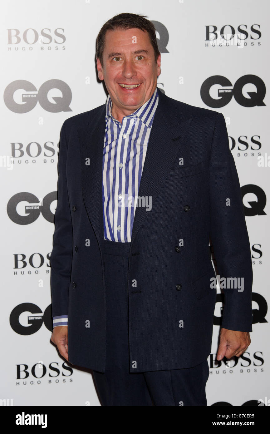 Jools Holland arriva per la GQ Men of the Year Awards 2014. Foto Stock