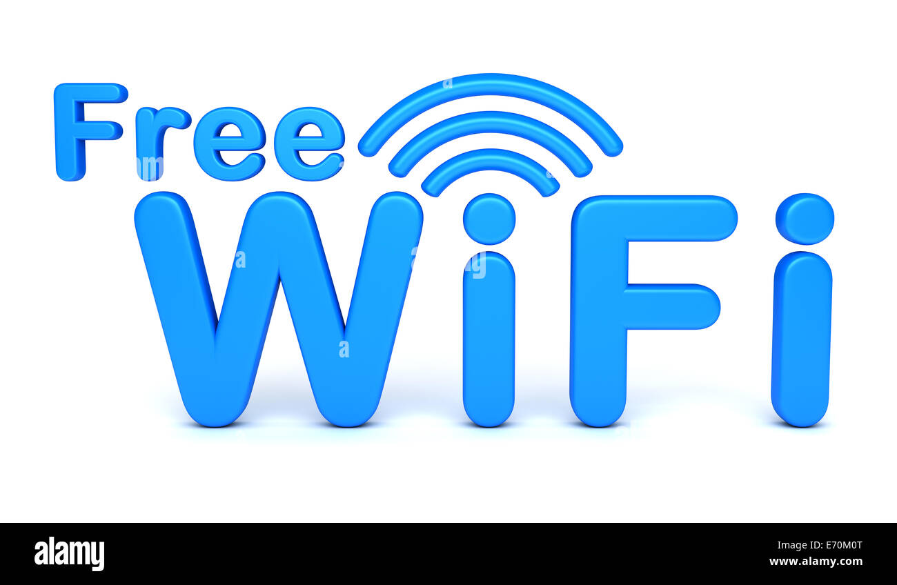 Connessione WiFi gratuita simbolo Foto Stock
