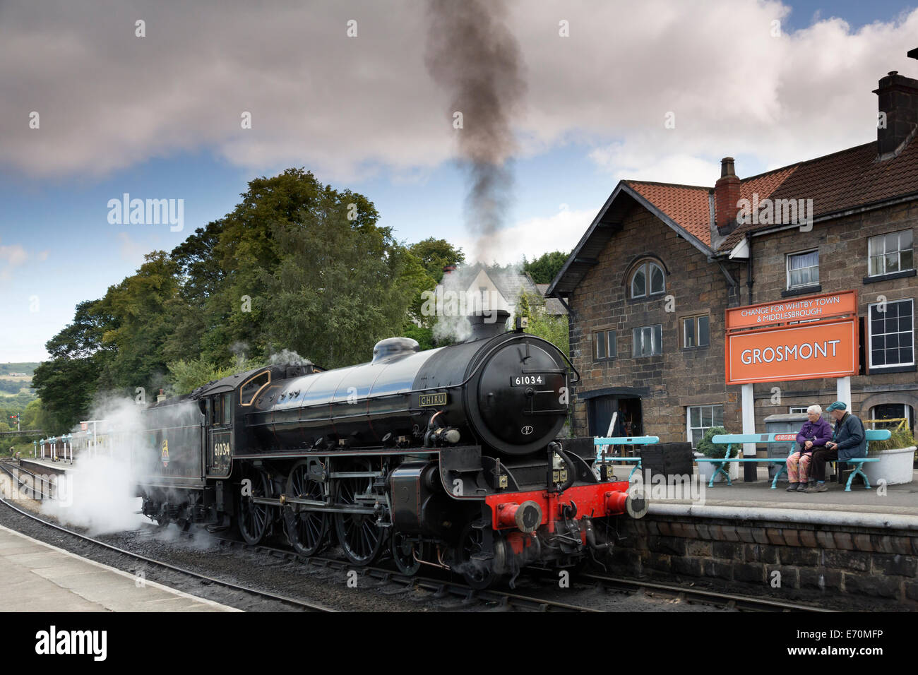 Chiru locomotiva a vapore a Grosmont sulla North Yorkshire Moors Inghilterra Foto Stock