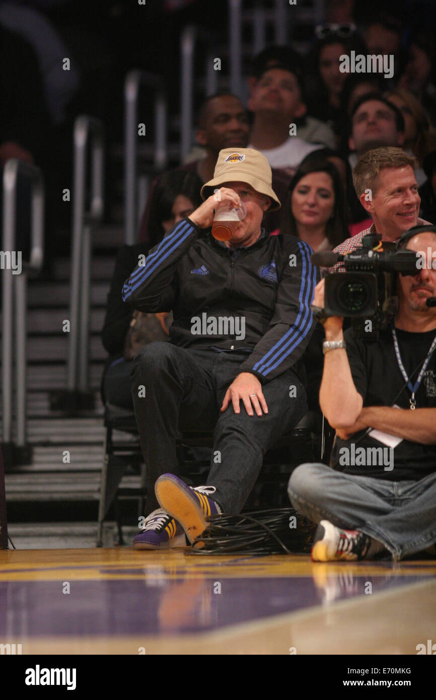 Venerdì 28 Febbraio, 2014; celebrità presso i Lakers gioco. I Los Angeles Lakers sconfitti i Sacramento Kings mediante il punteggio finale di 126-122 a Staples Center in downtown Los Angeles, CA. Dotato di: Will Ferrell dove: Los Angeles, California, Regno Stat Foto Stock