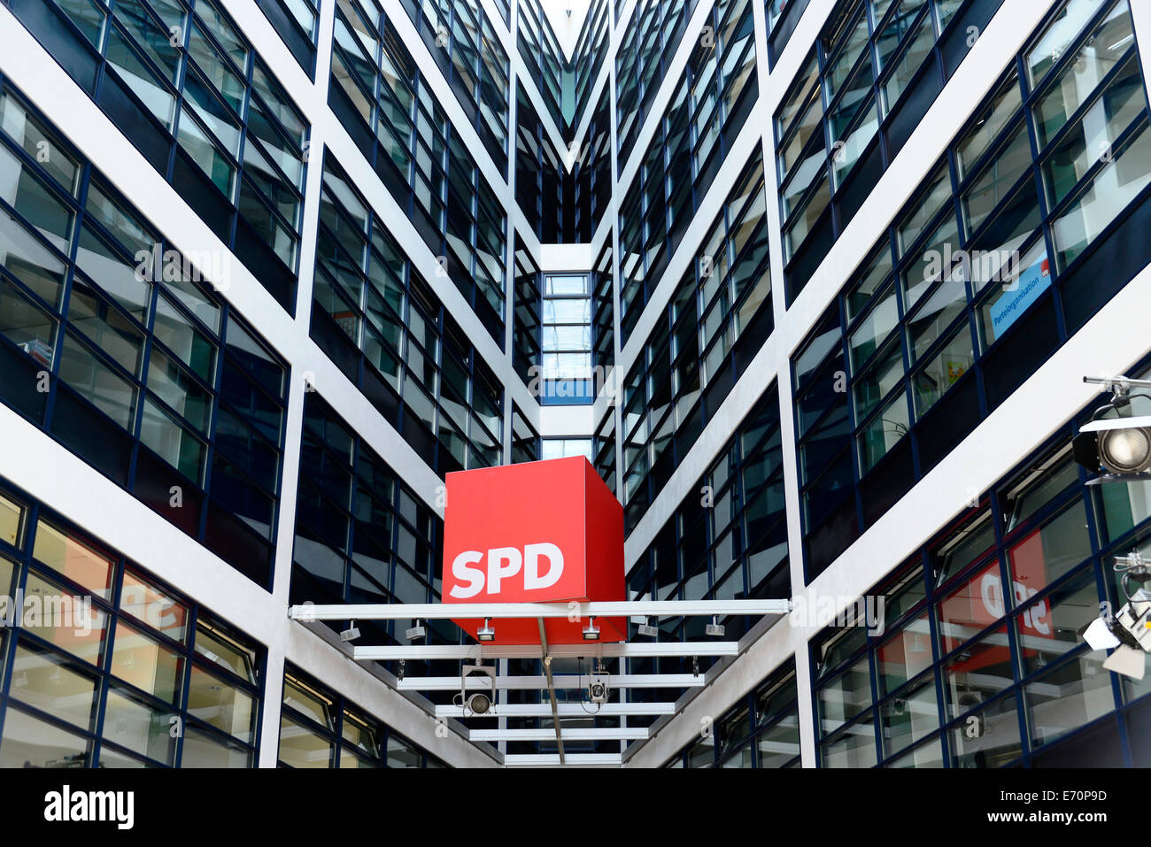 Willy-Brandt-Haus, SPD sede nella capitale tedesca, Berlino, Germania Foto Stock