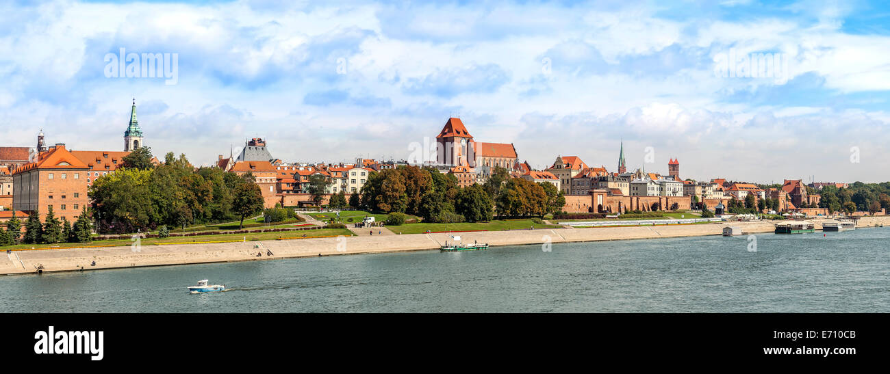 Vista panoramica della città vecchia di Torun, Polonia. Foto Stock