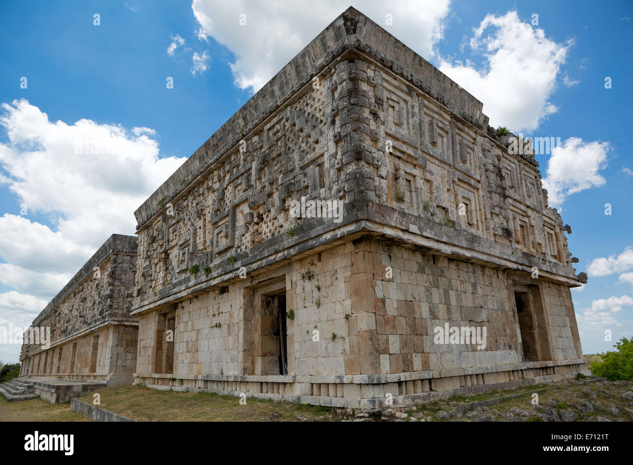 Antico palazzo Maya nella città di Uxmal Foto Stock