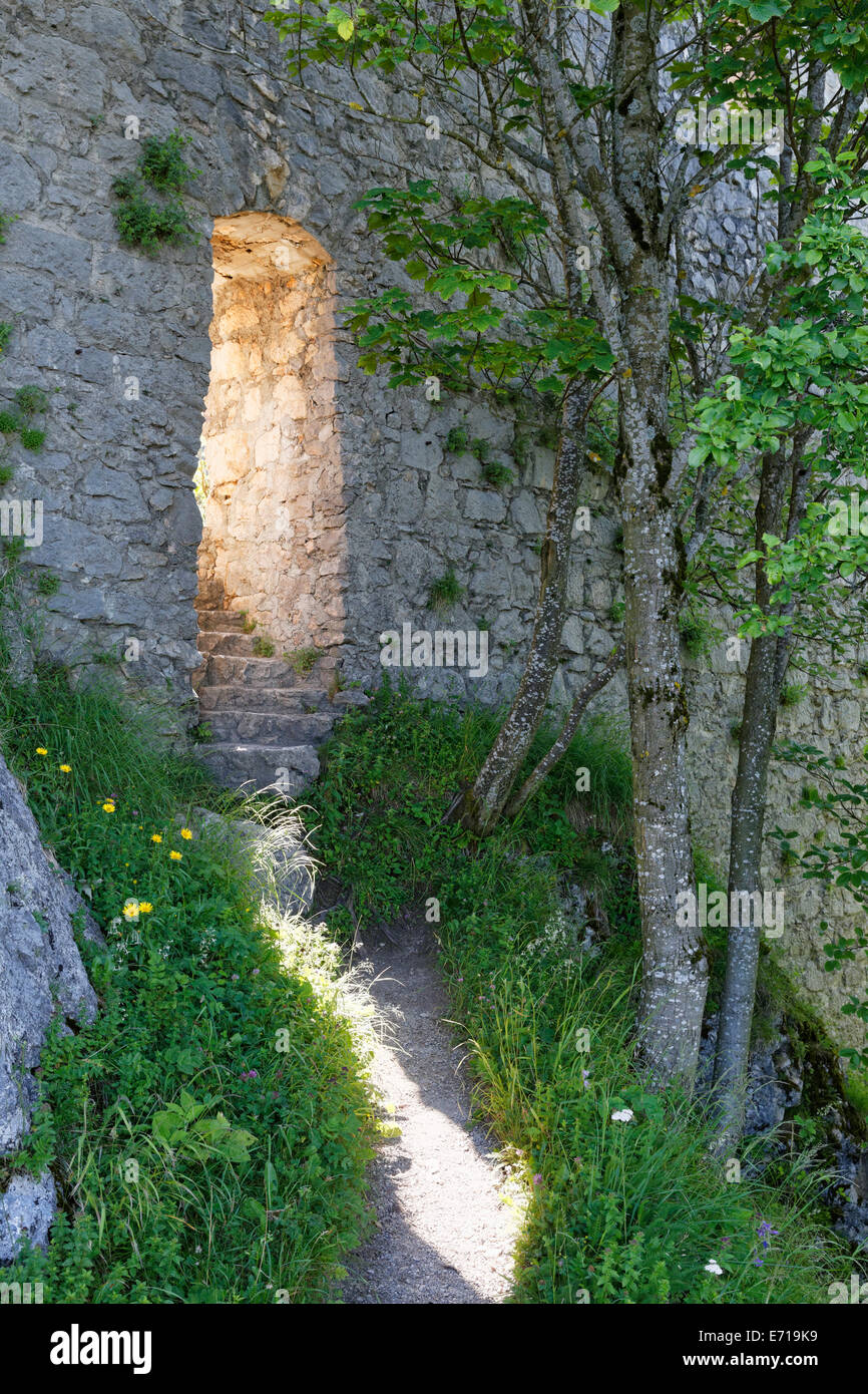 Salisburgo, Austria Membro, Salzkammergut, Castello Wartenfels, arcata Foto Stock