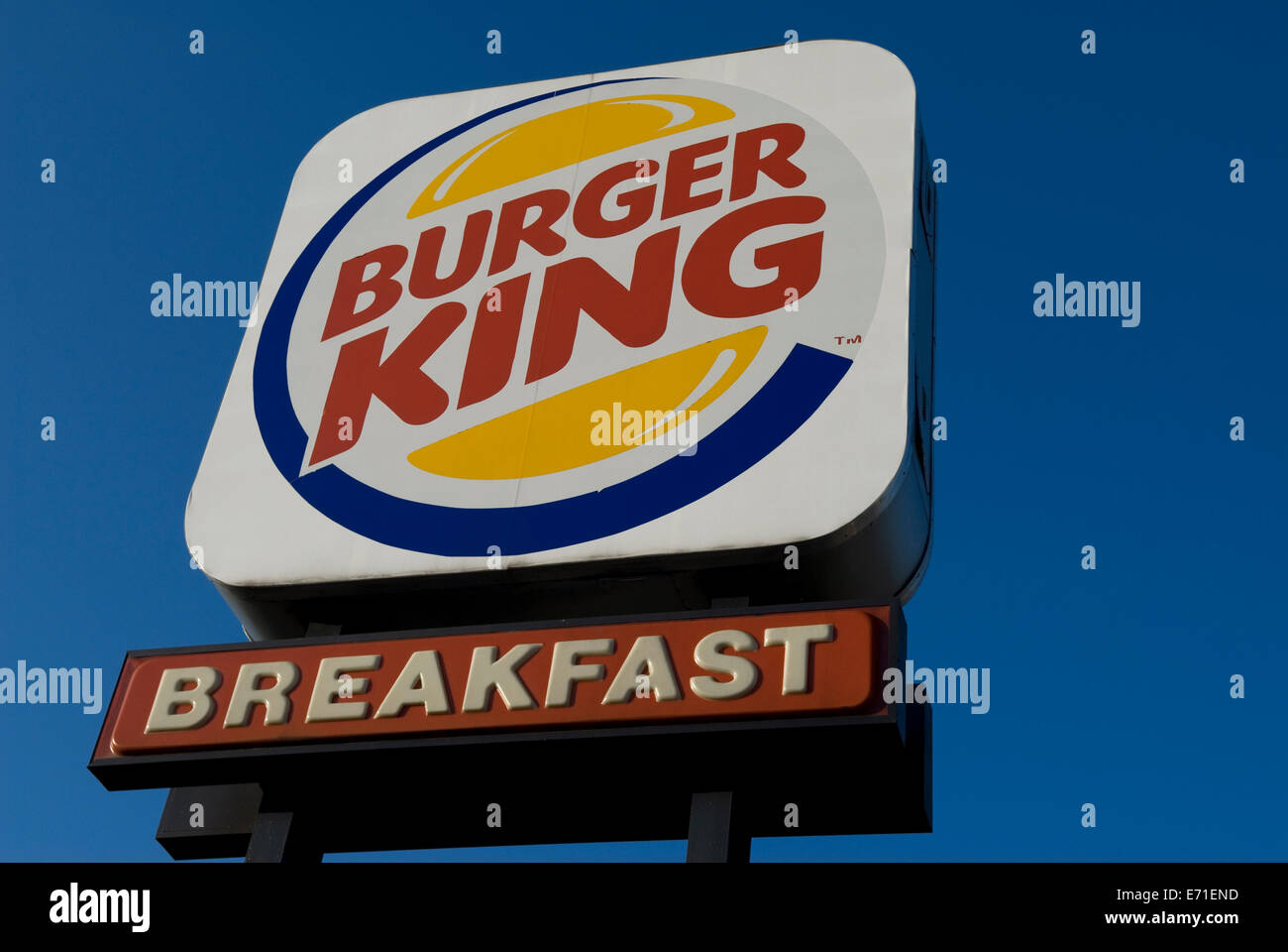 Burger King segno NEGLI STATI UNITI. Foto Stock