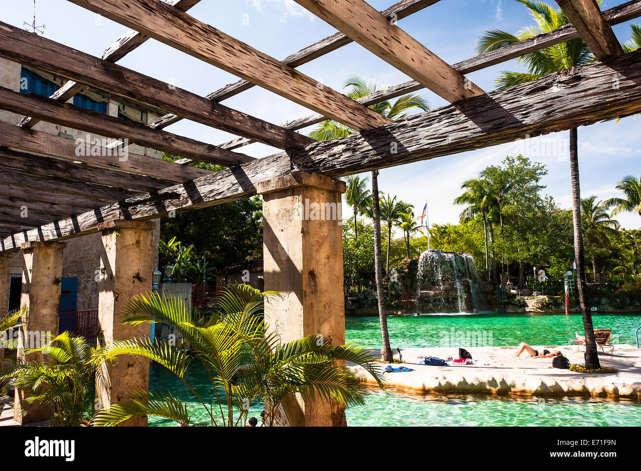 Piscina veneziano Coral Gables Foto Stock