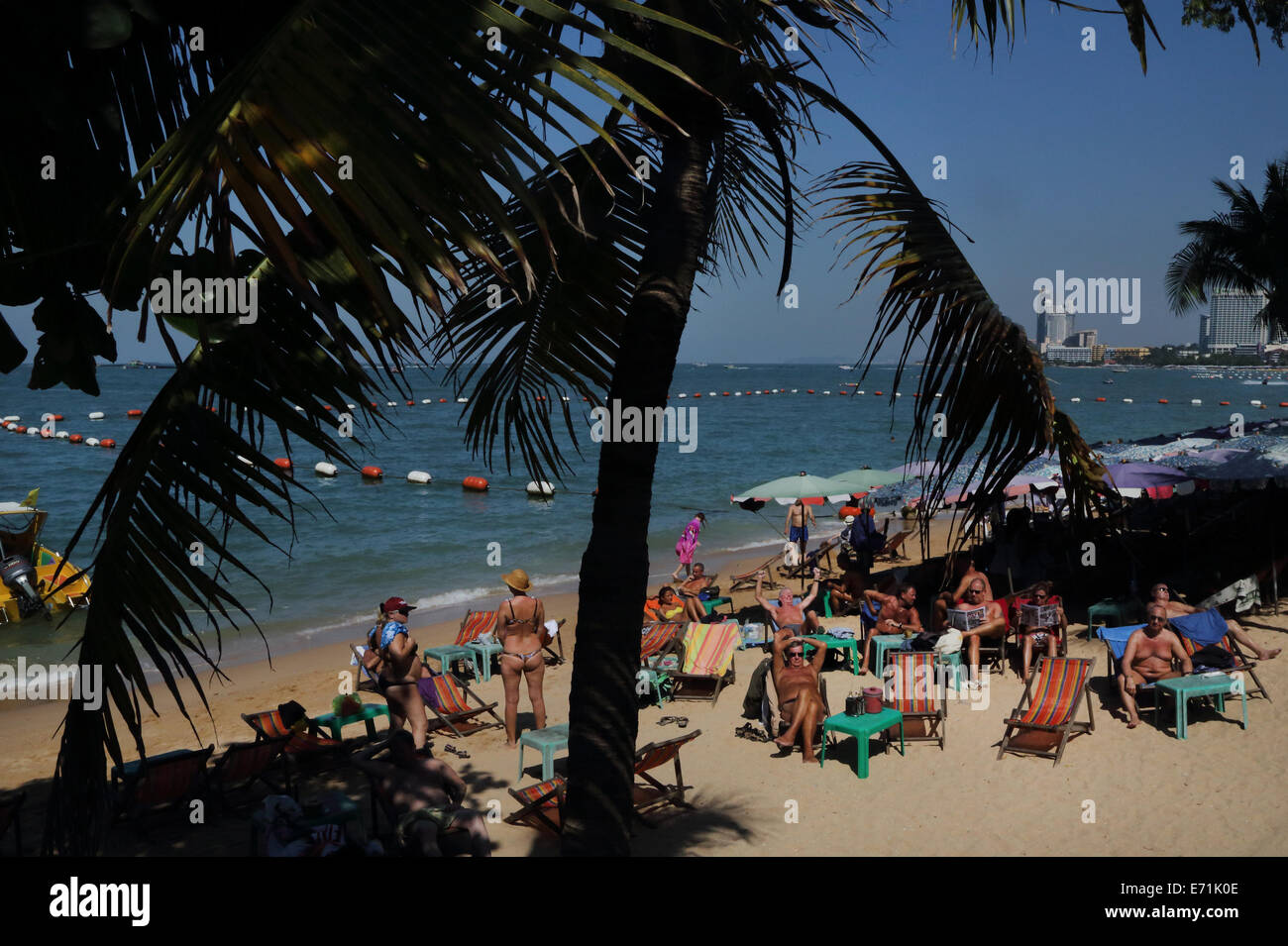 Spiaggia di Pattaya Thailandia del Sud Est asiatico foto : Pixstory / Alamy Foto Stock