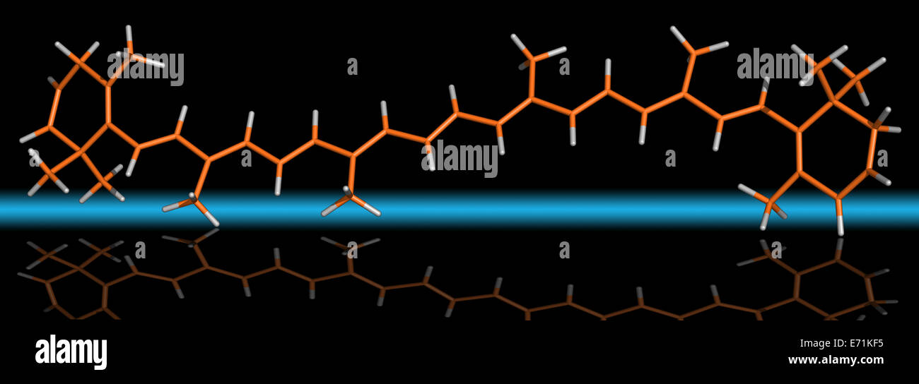 Il Beta-carotene molecola Foto Stock