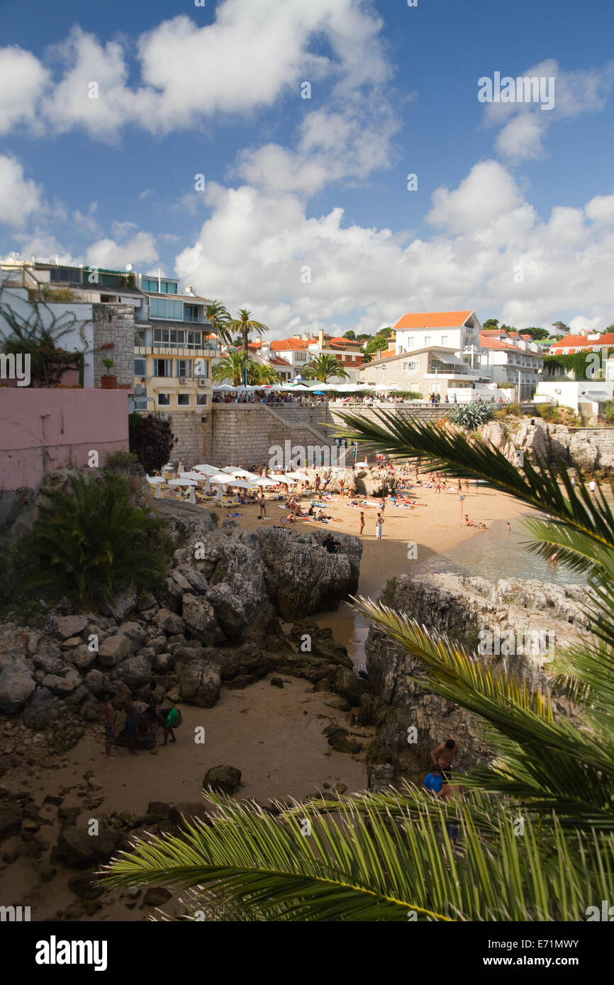 Spiaggia di Cascais, Portogallo Foto Stock