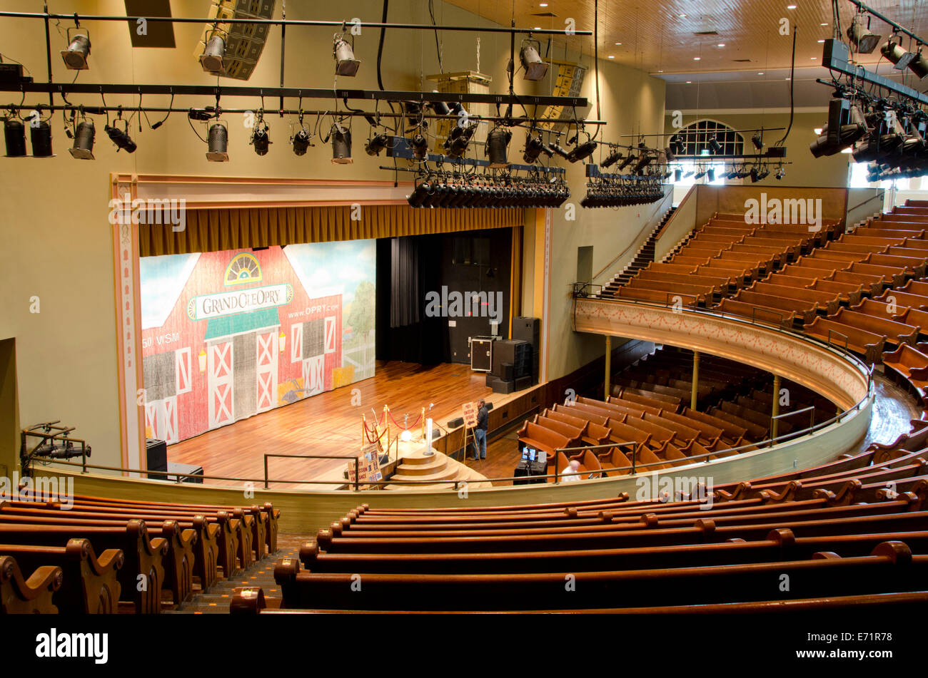 Stati Uniti d'America, Tennessee, Nashville. Auditorium Ryman, famoso come la prima casa della Grand Old Opry (1943-1974). Grand Old Opry stadio. Foto Stock