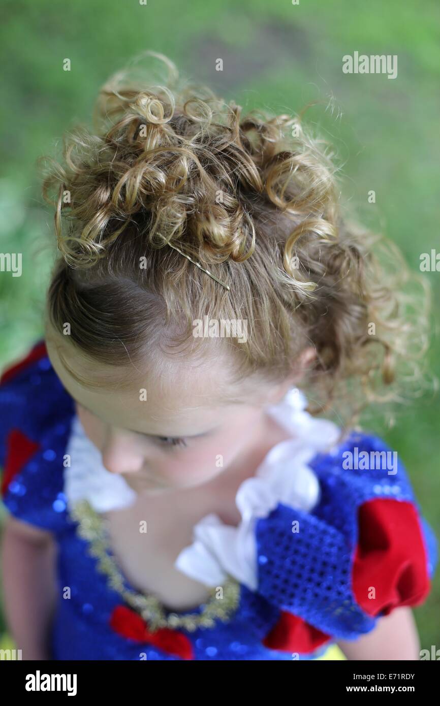 Una chiusura di una bambina di ricci. Foto Stock