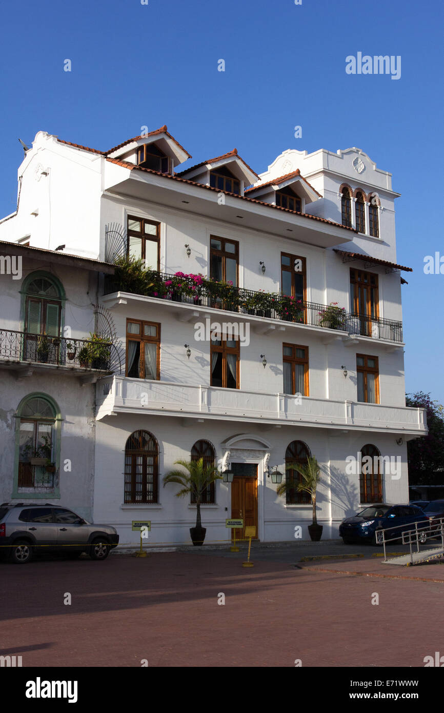 Residenza coloniale a Casco Antiguo di Panama City, Panama. Foto Stock