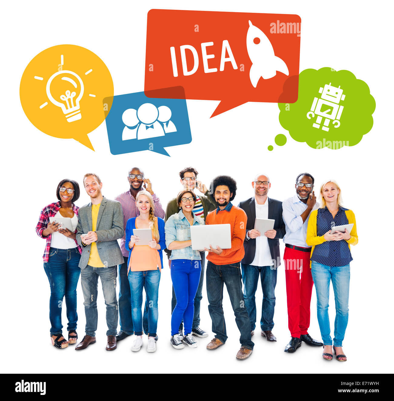 Persone Social Networking un'idea dei concetti Foto Stock