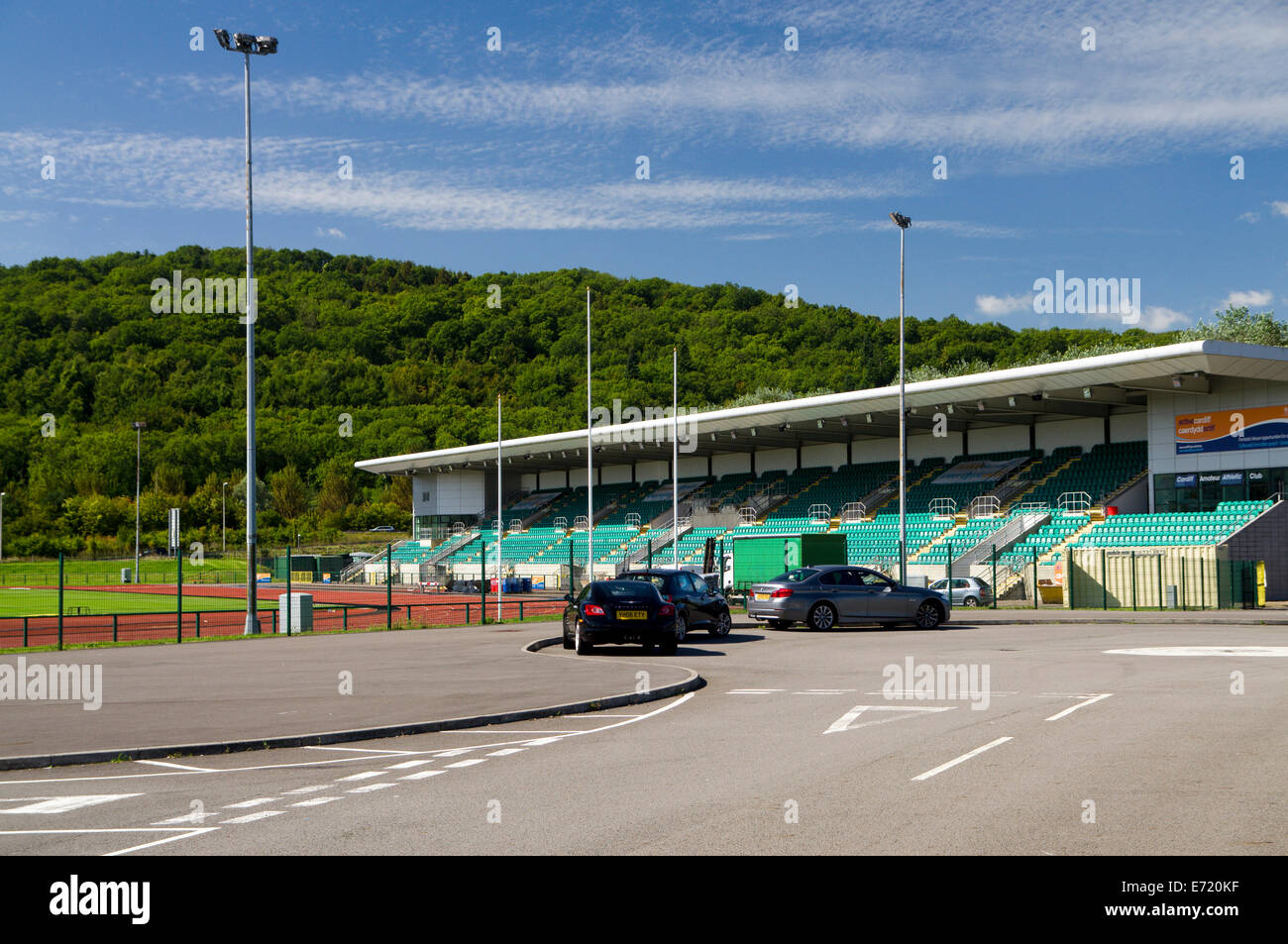 Cardiff International Athletics Stadium, Leckwith Road, Cardiff, Galles, UK. Foto Stock