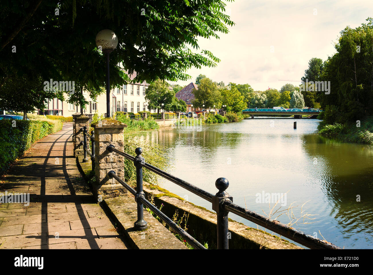 Riverside Walk in Chippenham Wiltshire, Inghilterra UKZ Foto Stock