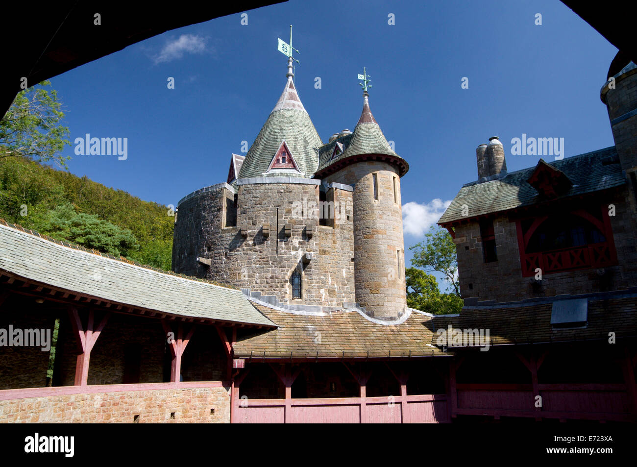 Castell Coch, Tongwynlais, Cardiff, Galles del Sud, Regno Unito. Foto Stock