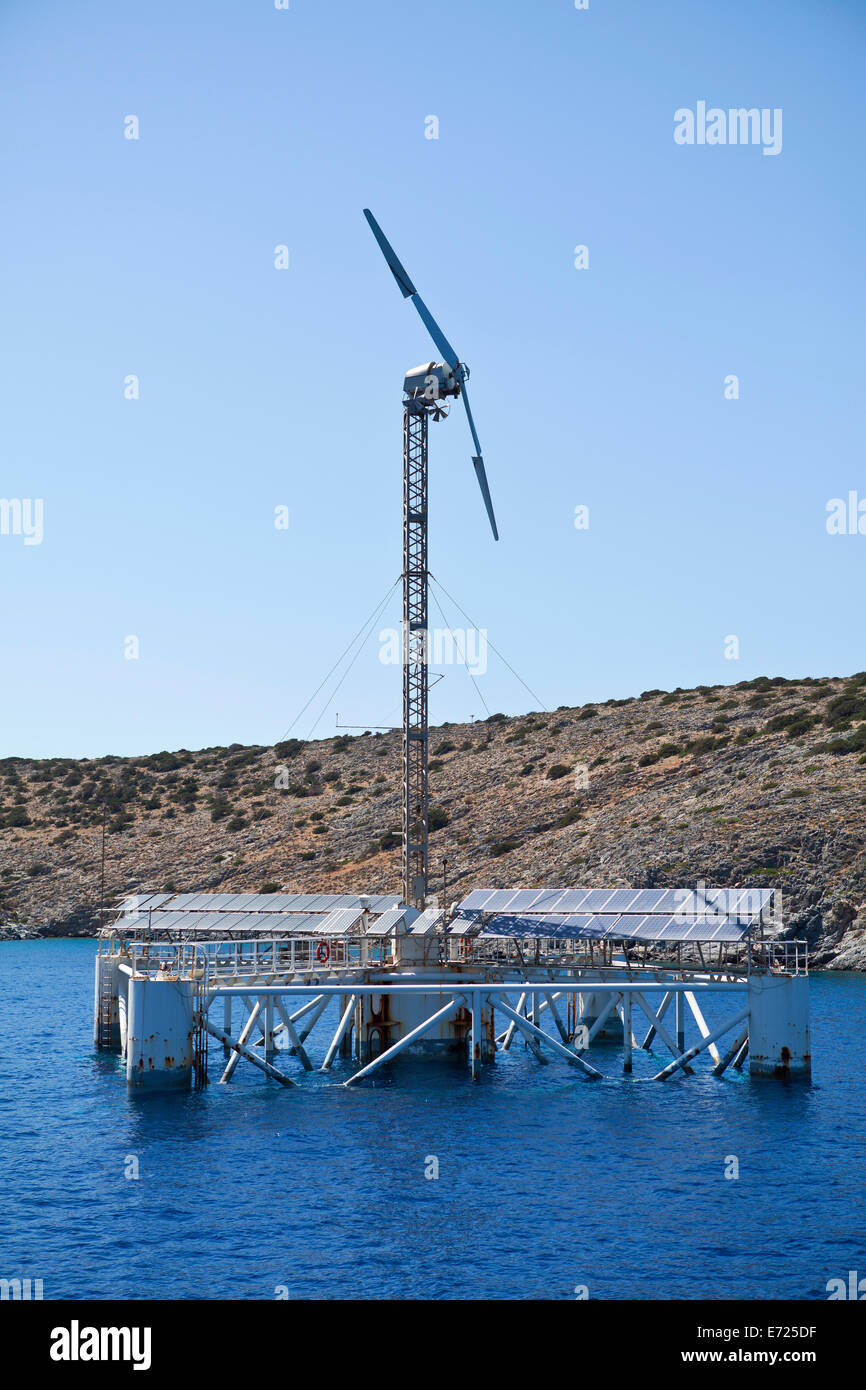 Impianto di dissalazione a mare Egeo Foto Stock